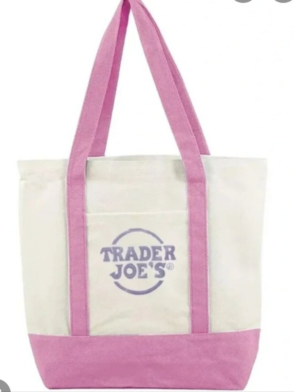 Delicate pink Trader Joe’s Mini Pastel Canvas Tote Bag